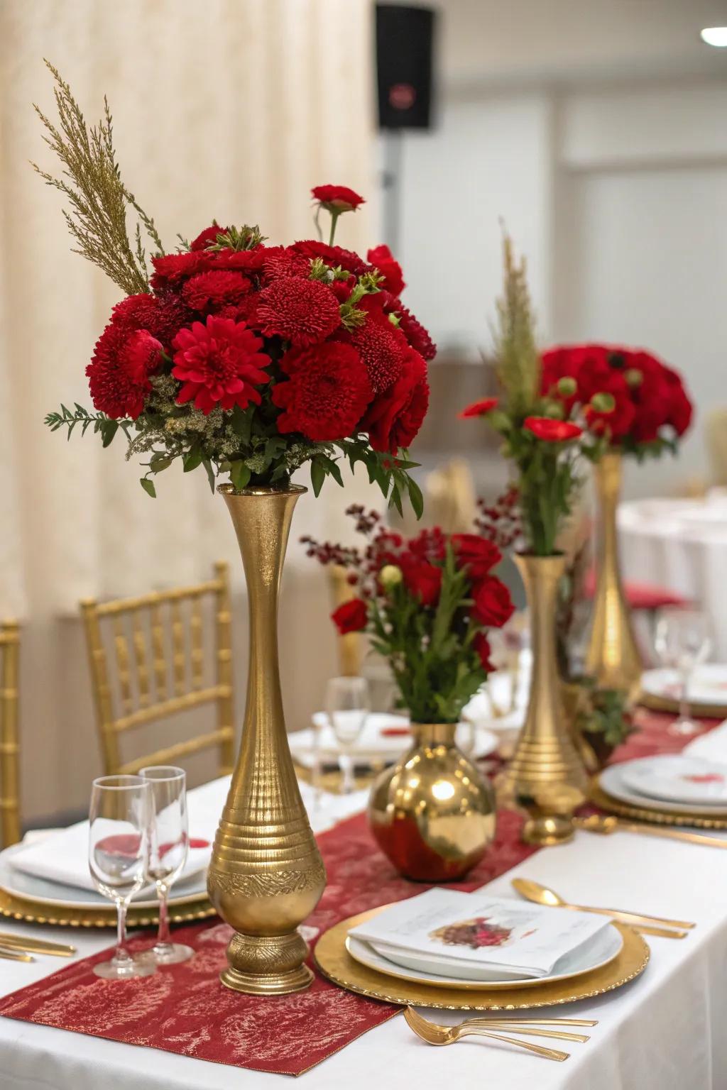 Stylish decorations enhance the table&rsquo;s visual appeal.
