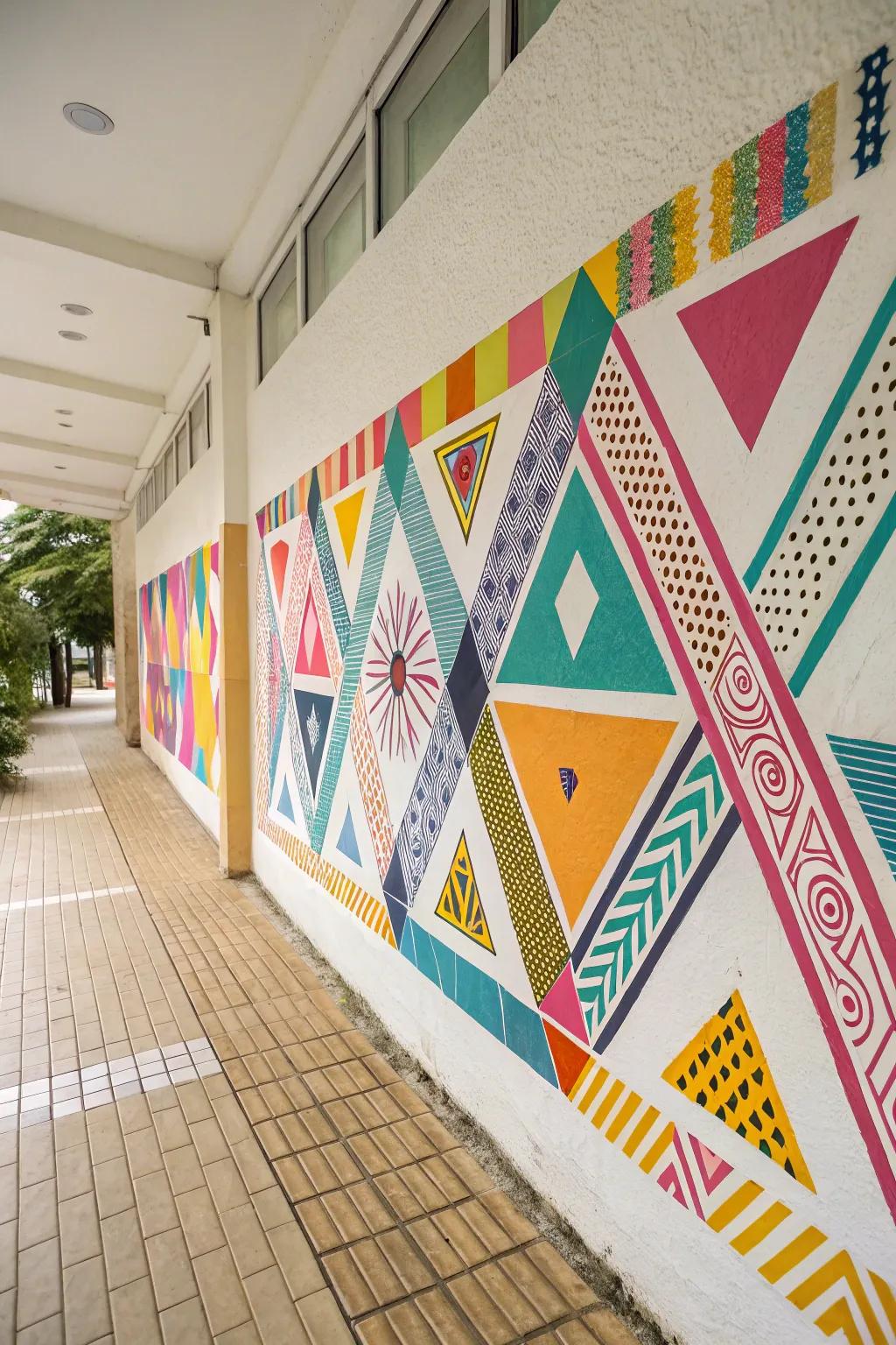 Use washi tape wall designs to get creative.