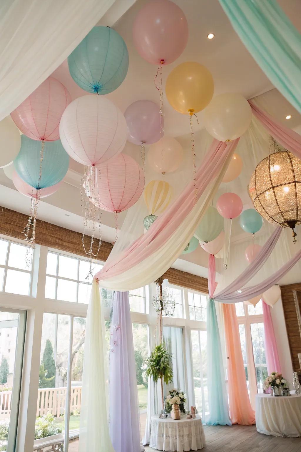 Add a dash of whimsy with ceiling décor.