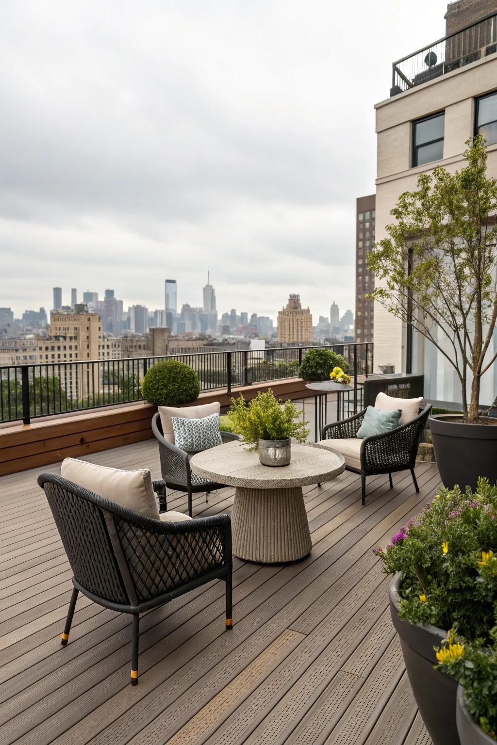Enhance your rooftop with timeless timber decking.