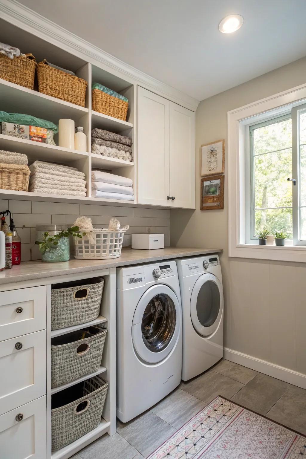 A utility room addition improves household duties.