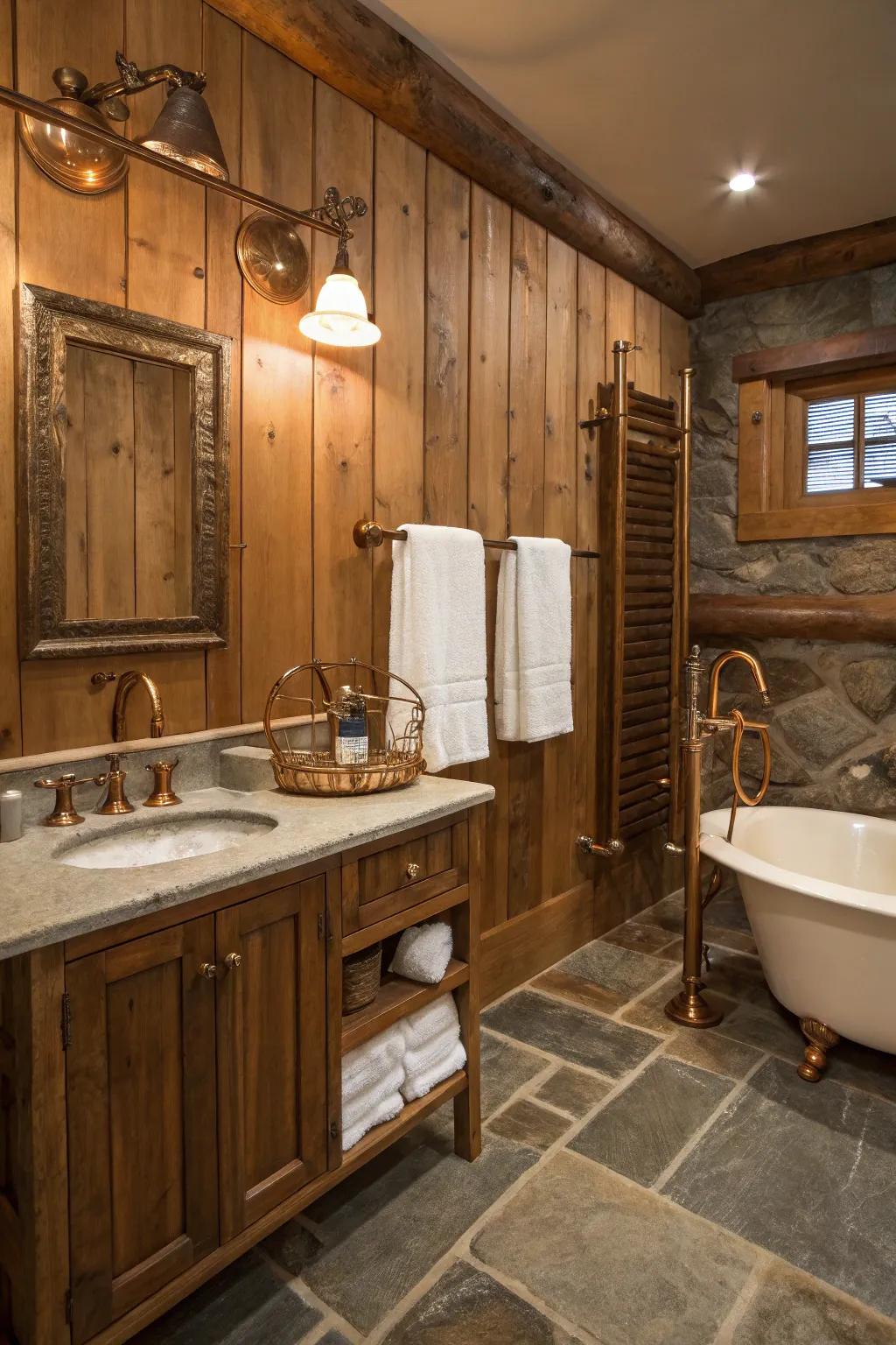 Add nostalgia featuring vintage metallic parts.