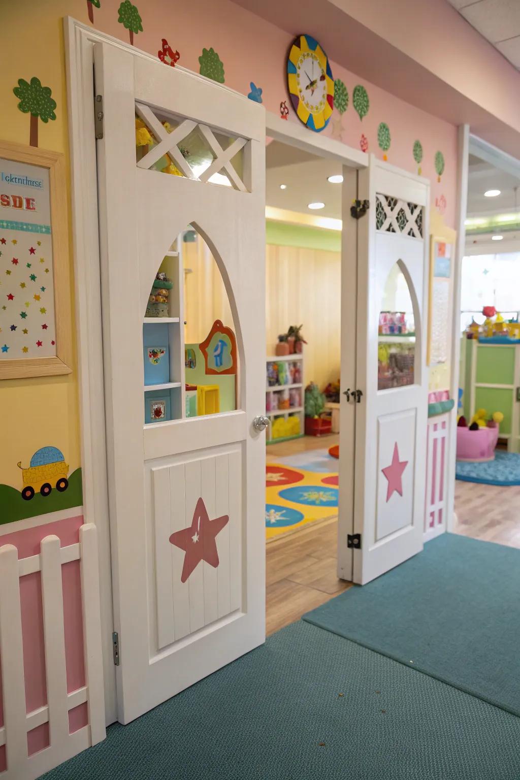 Decorative cutouts provide charm and whimsy.