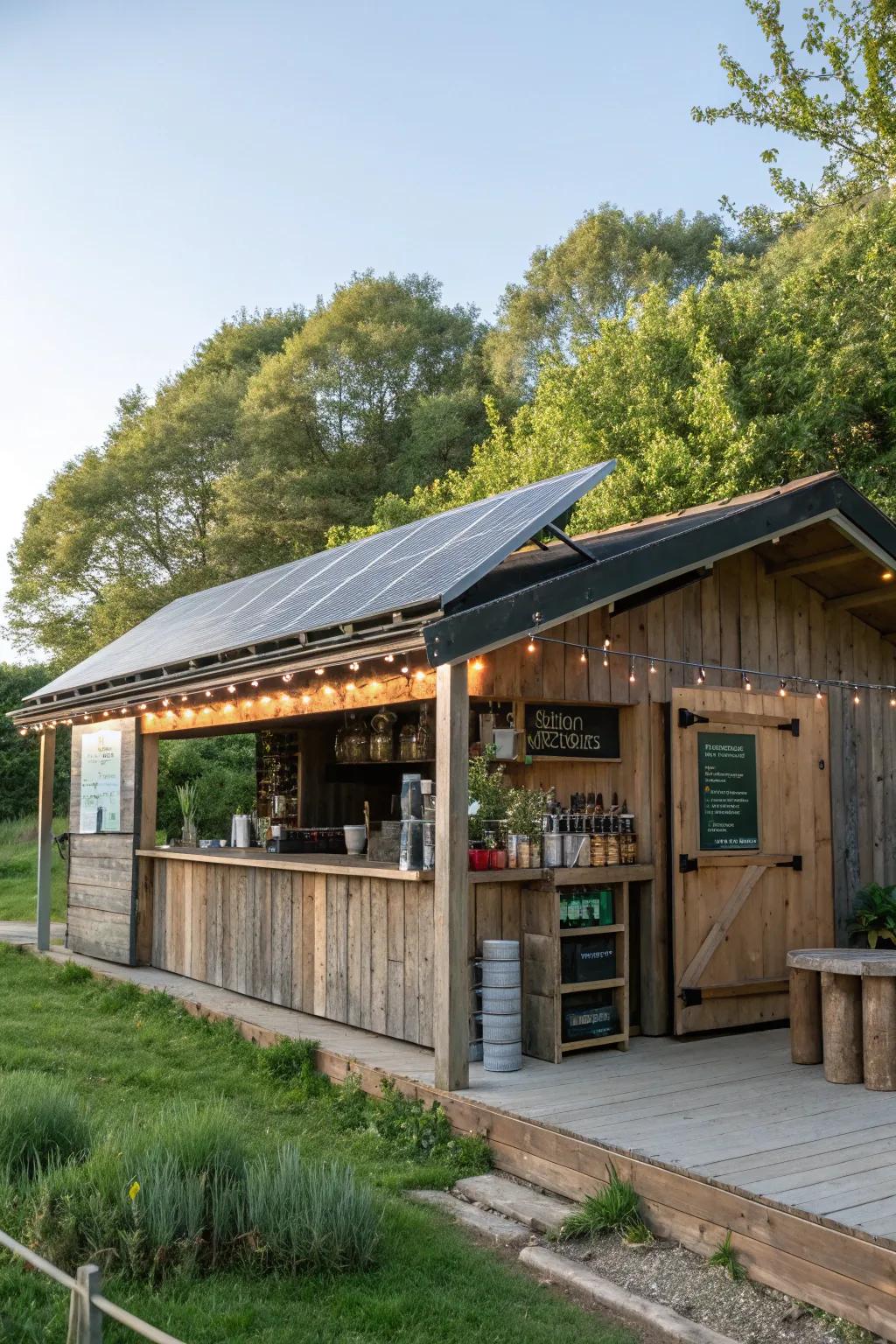Go green with an eco-conscious bar design.