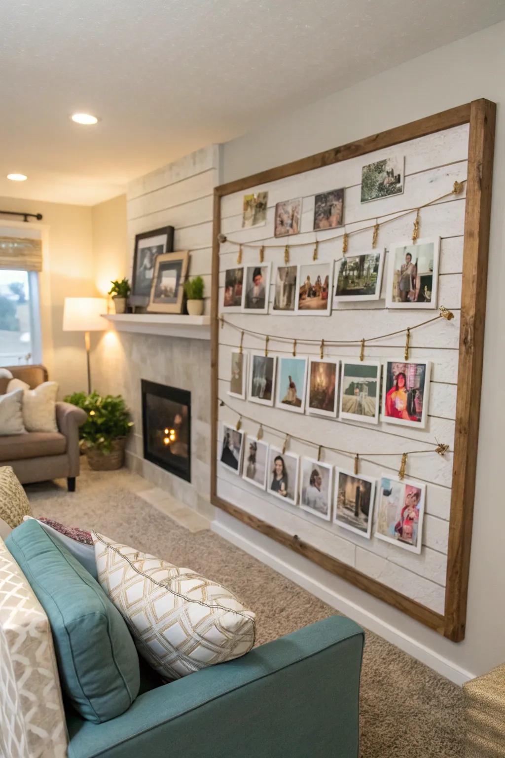 Keep your memories alive with a photo display on your timber cladding board.