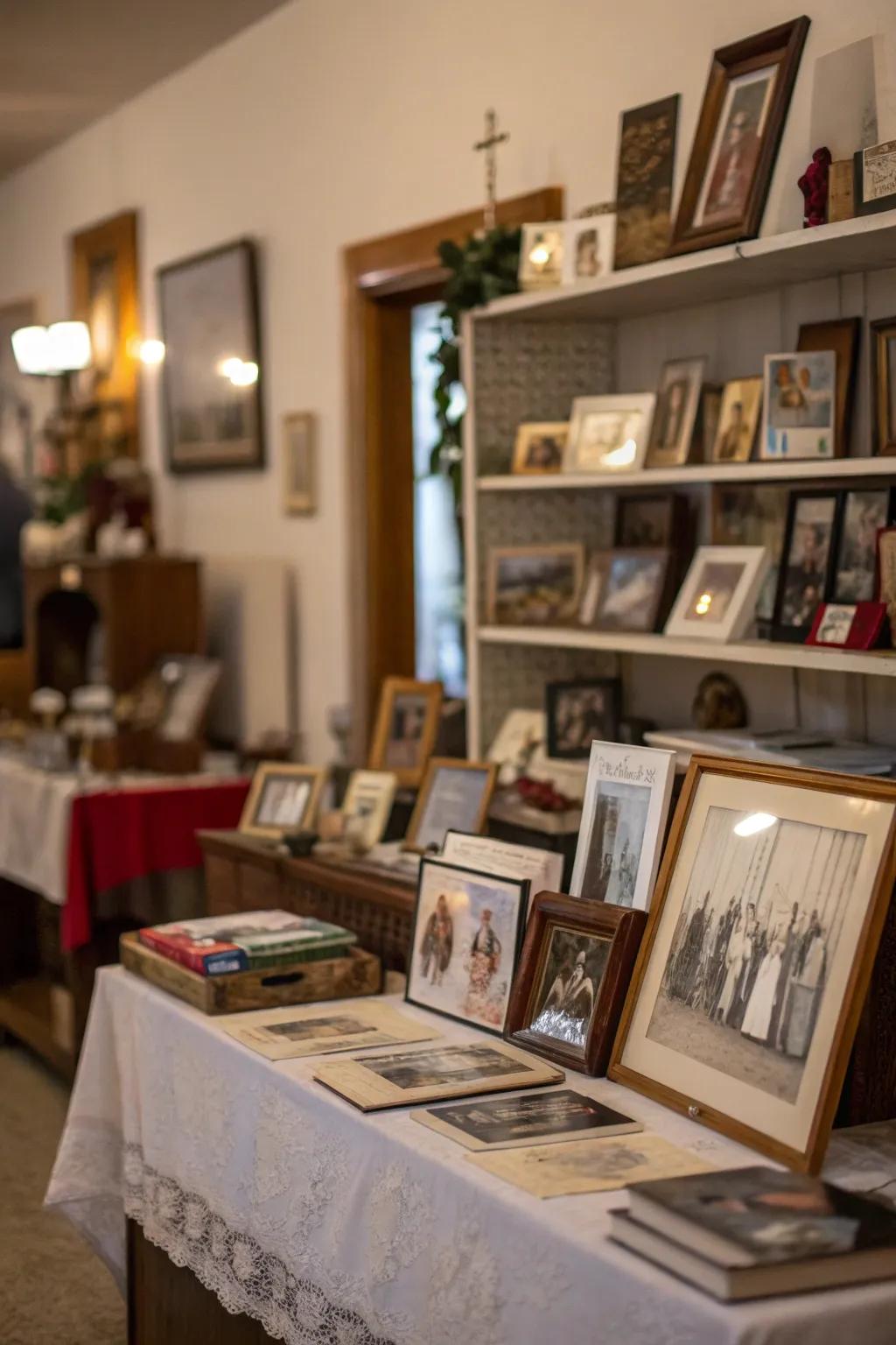 A room made personal with meaningful keepsakes.