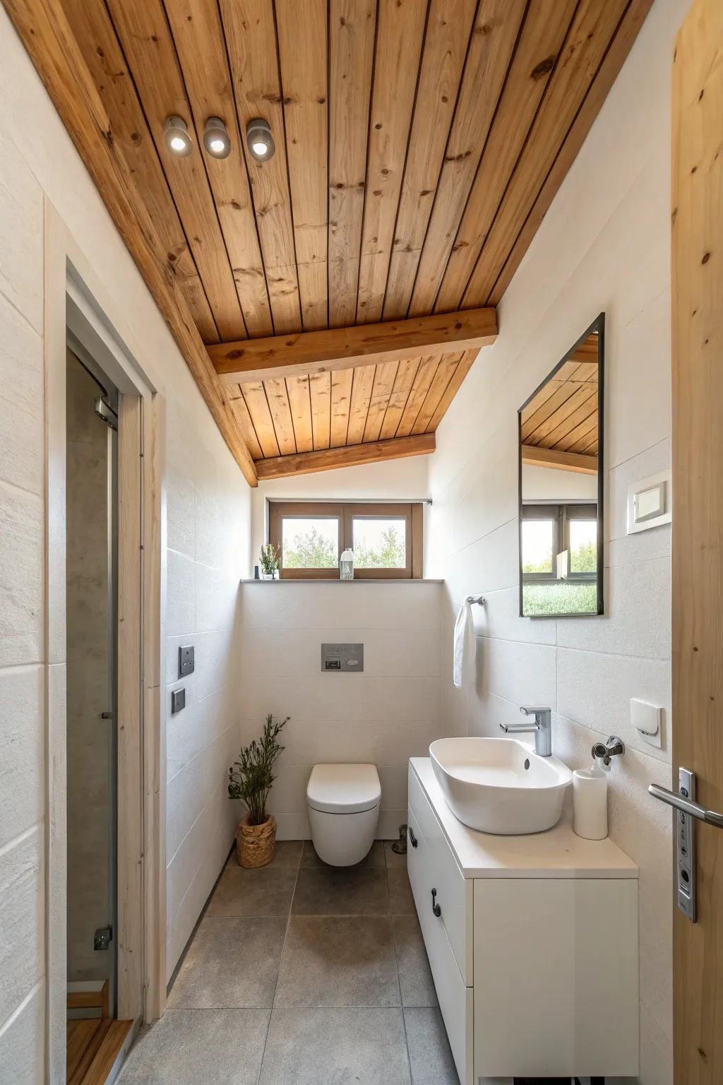 Simple lumber planks provide minimalist appeal.
