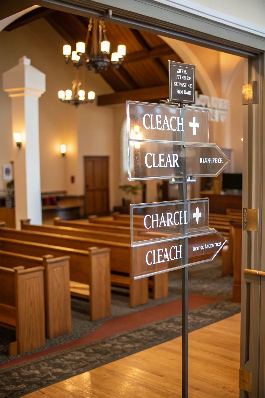 Efficient signage that guides with clarity and ease.