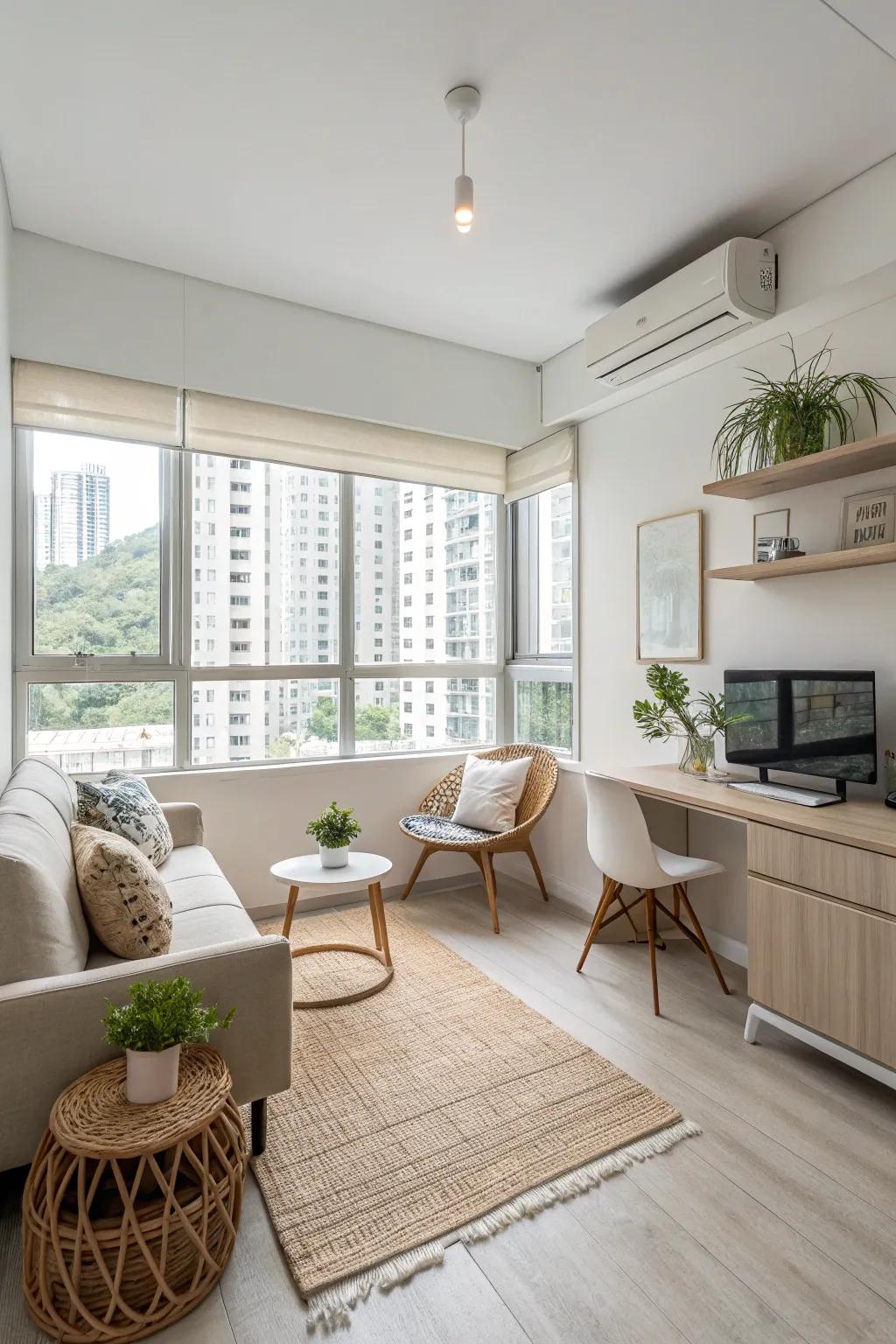 Simple design makes the space feel bigger.
