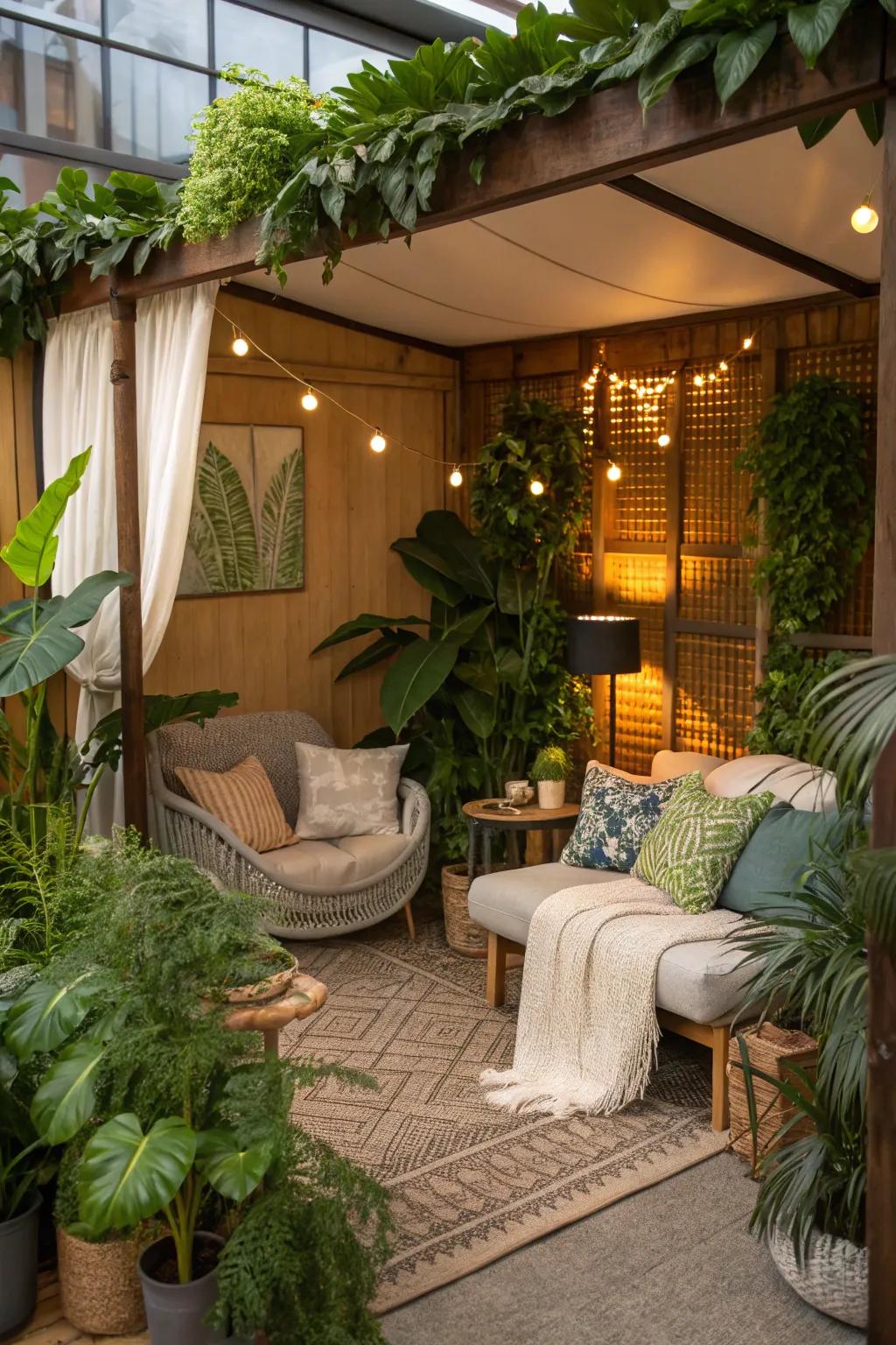 Flora introduces freshness and energy to a den.