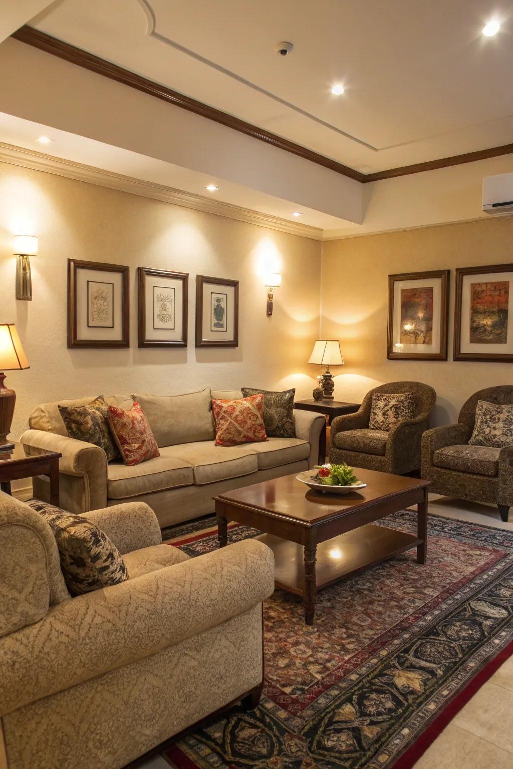 A cozy nook for relaxation and comfort.