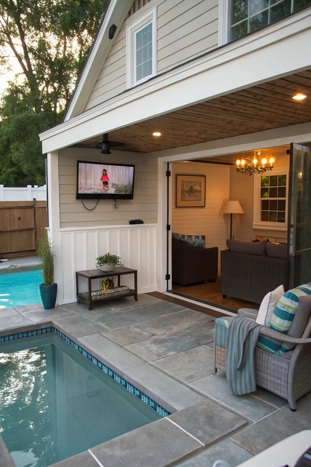 Entertainment options such as a TV for leisurely afternoons.