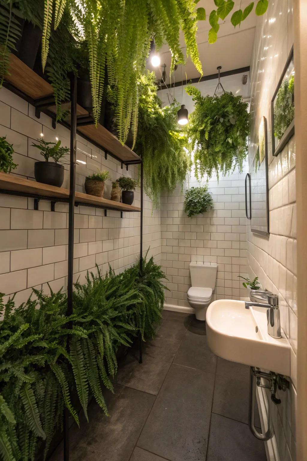 Plant life introduces freshness and vitality.