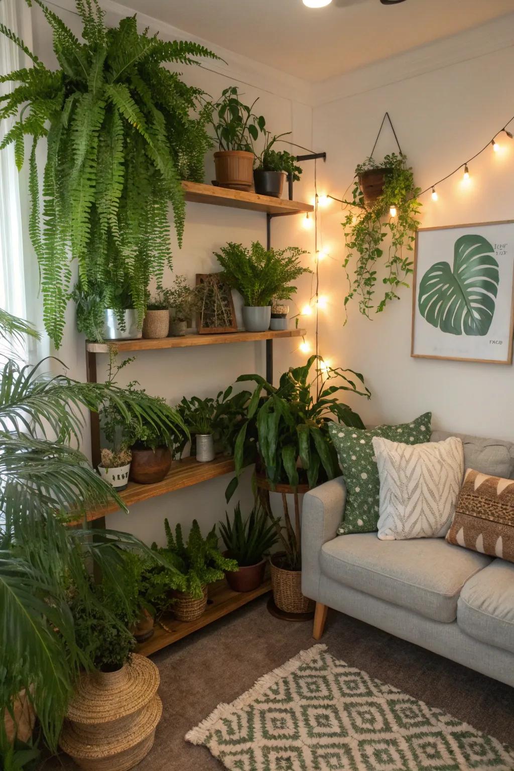 Plants bring a sense of vitality to small areas.