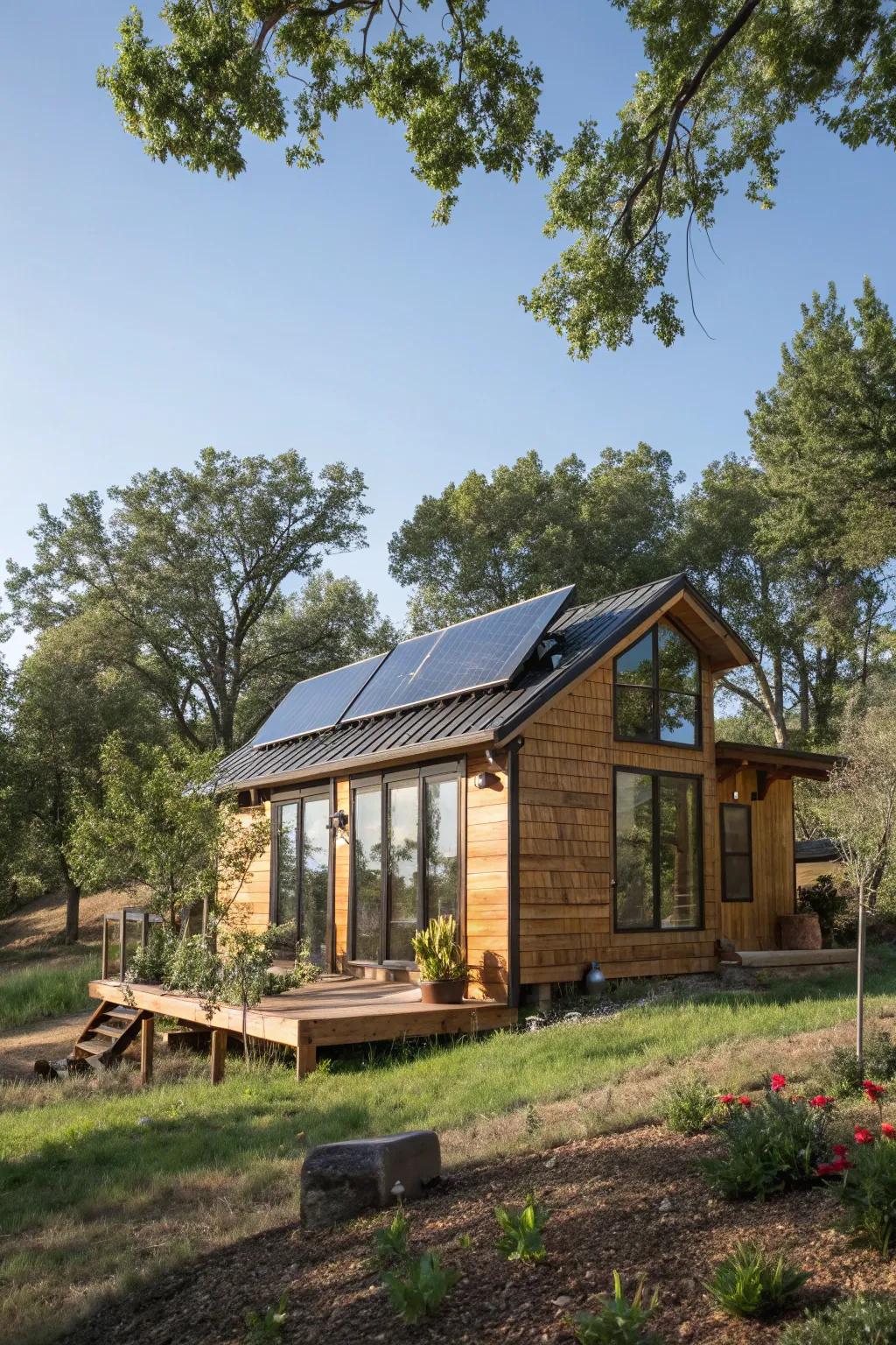 Sustainable living in small houses is both eco-conscious and comfortable.
