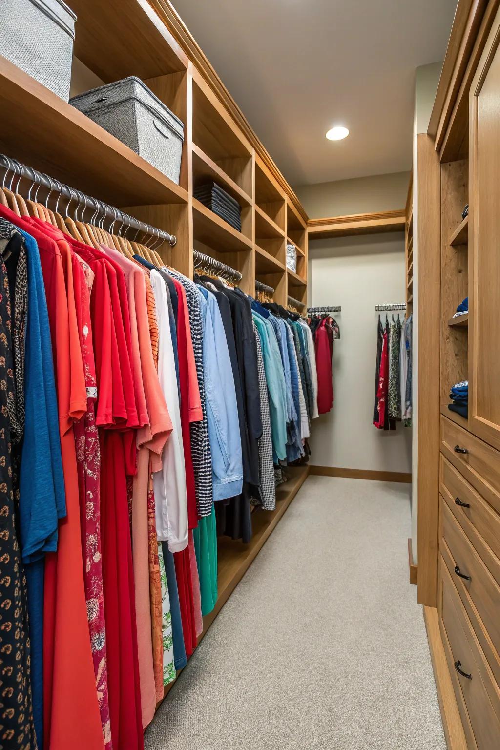 Color coordination introduces order and beauty.