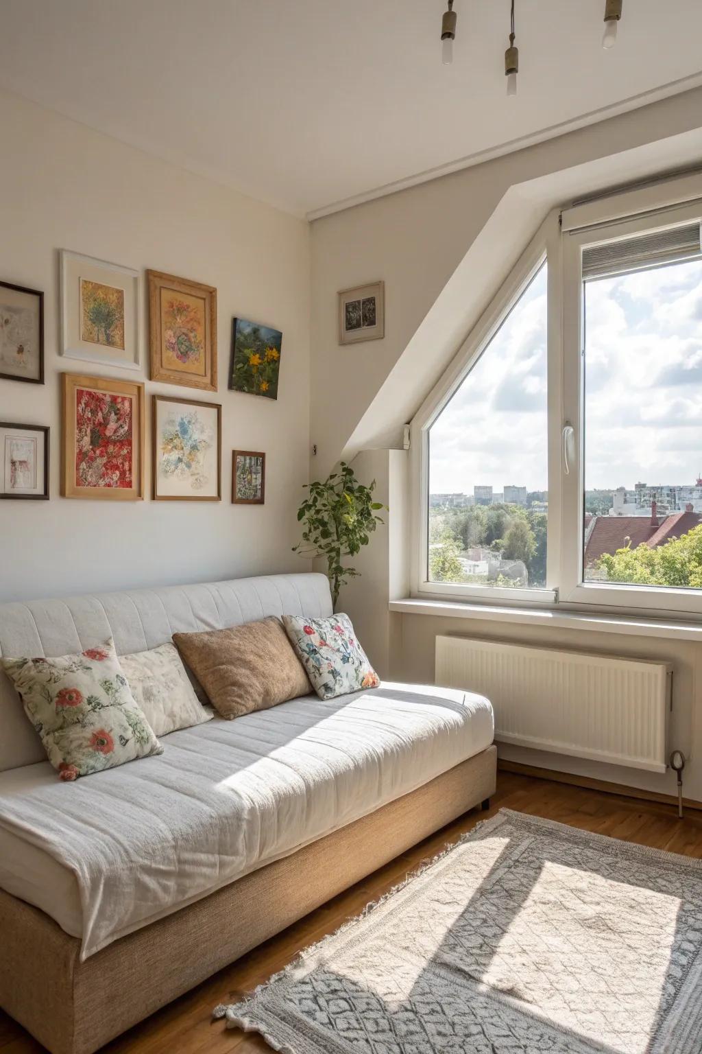Natural light enhances the atmosphere of any space.