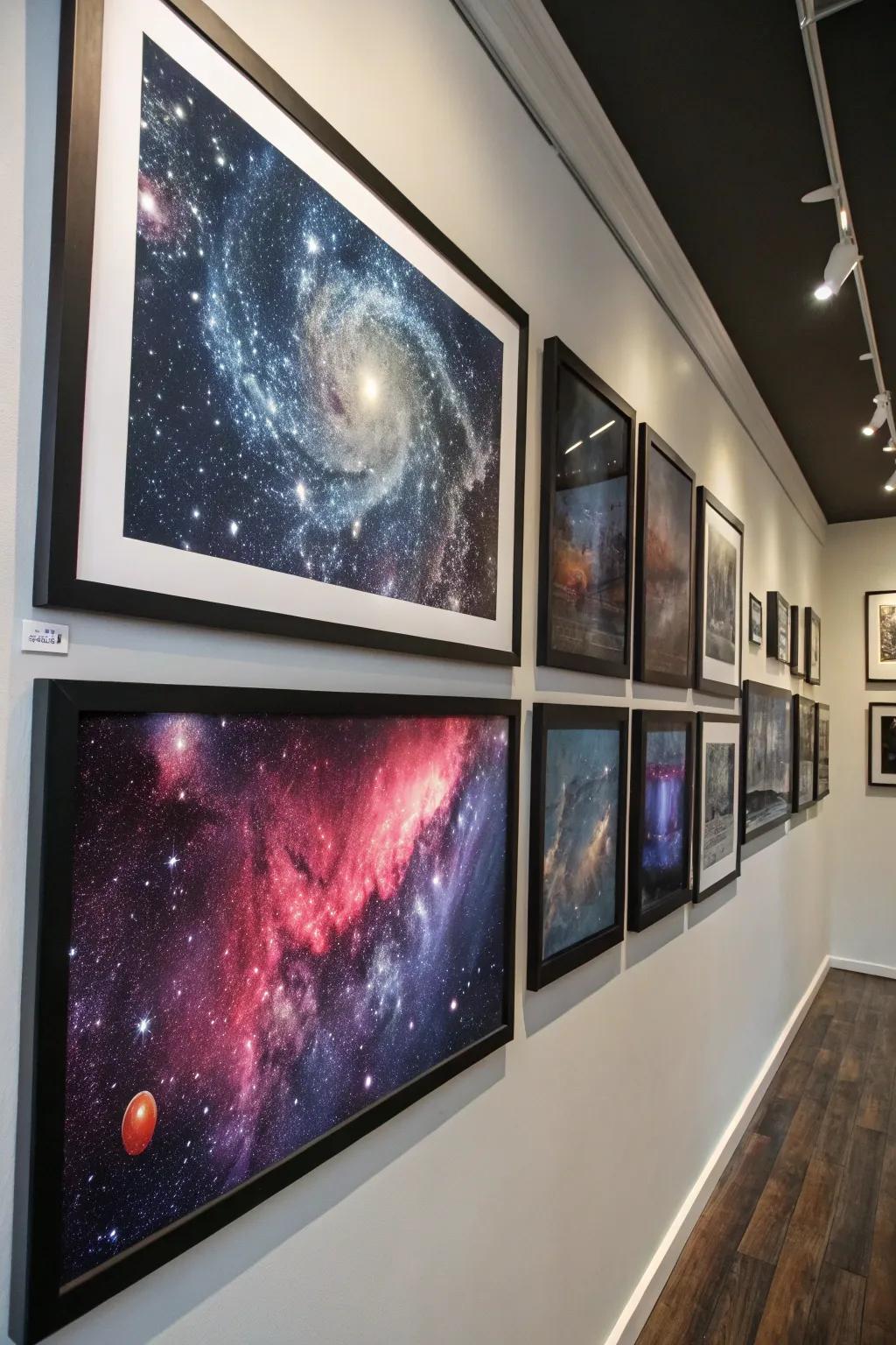 Cosmic wall decor delivers an awe-inspiring visual voyage through space.