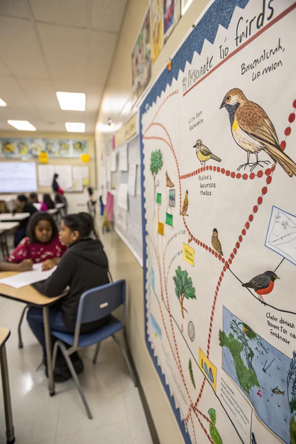 Migratory birds soar to life, celebrating the arrival of spring.