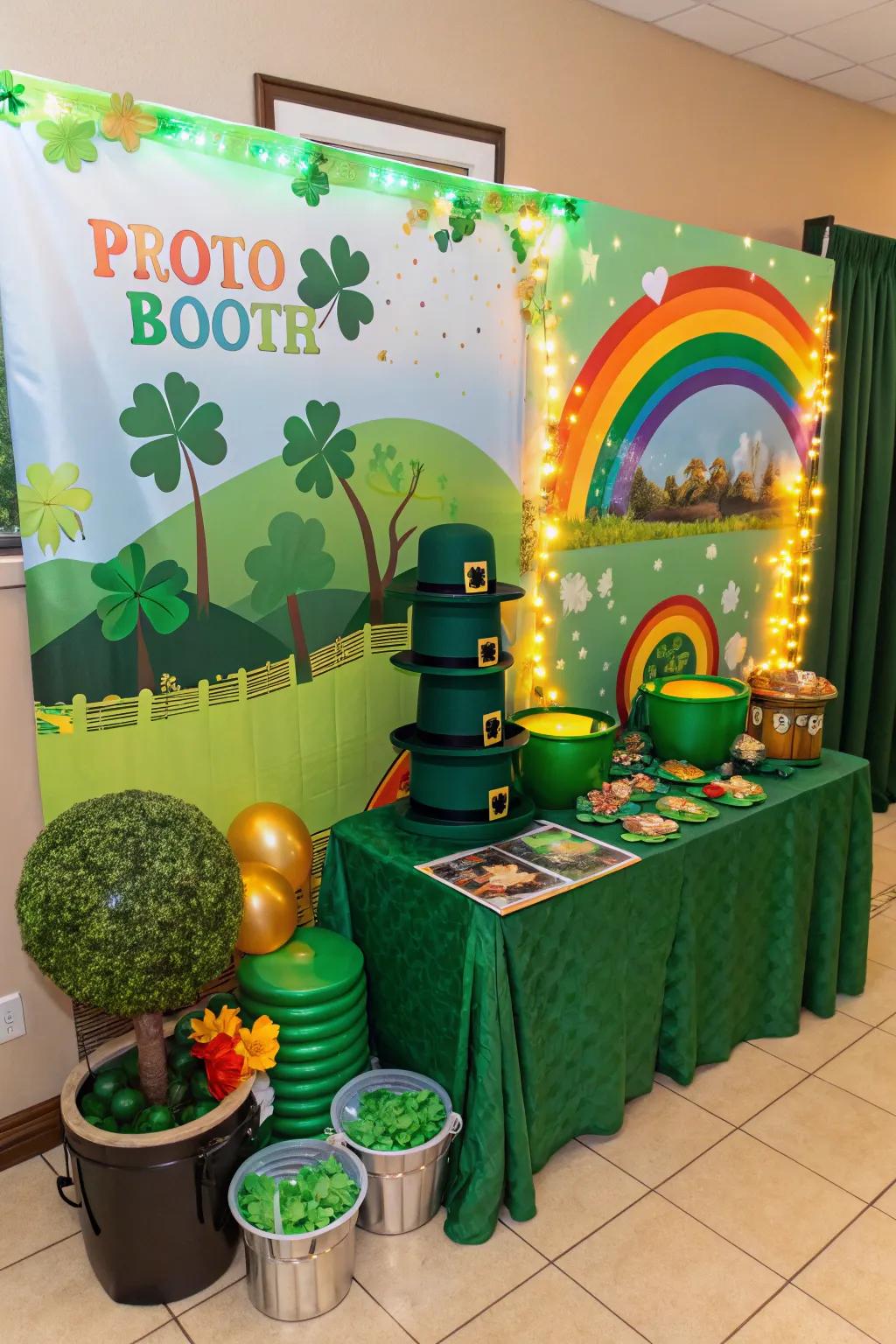 Capture the fun with a leprechaun-inspired photo booth.