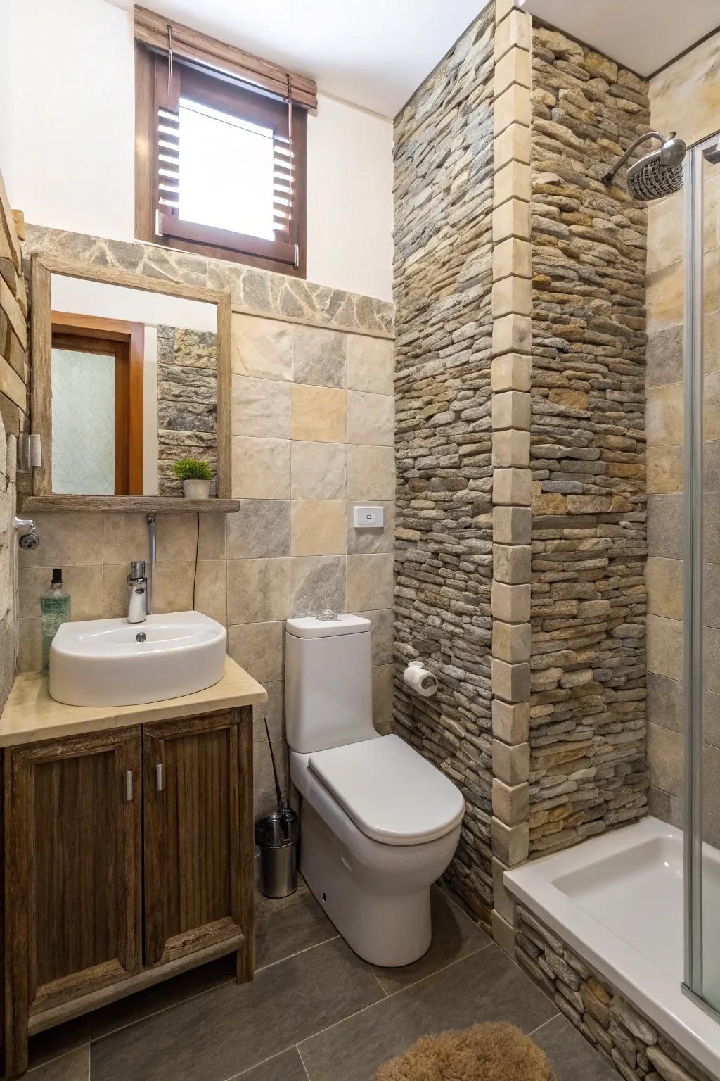 Optimize small spaces using creative stone themes.