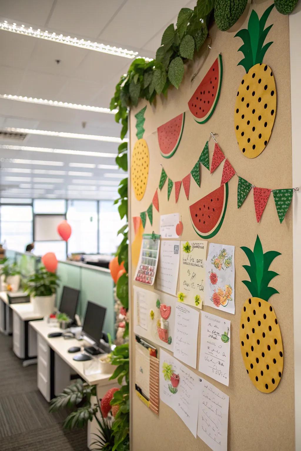 Celebrate the sunny season with a vibrant fruit fiesta display.