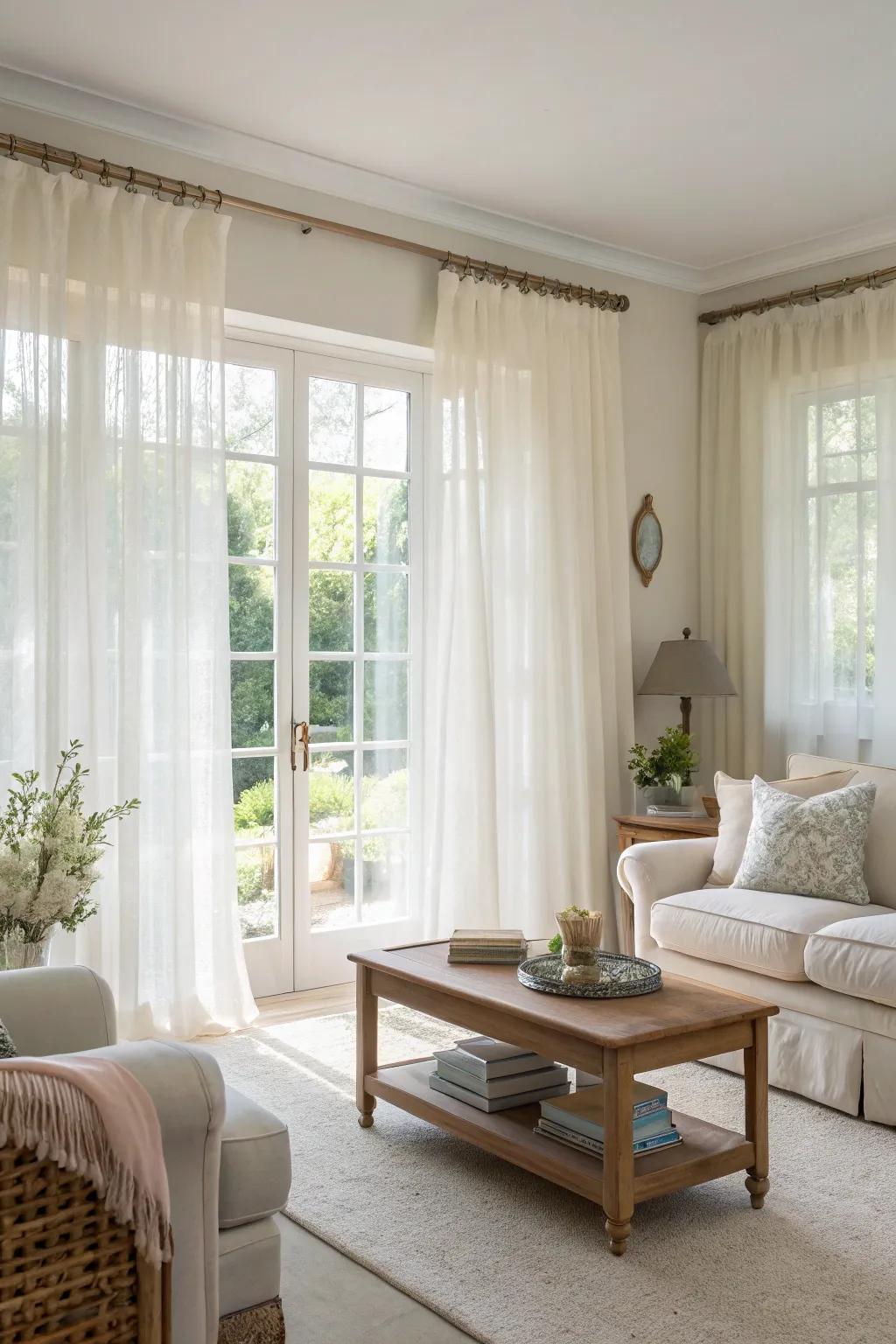 An open and airy living room that radiates expansiveness and welcome.