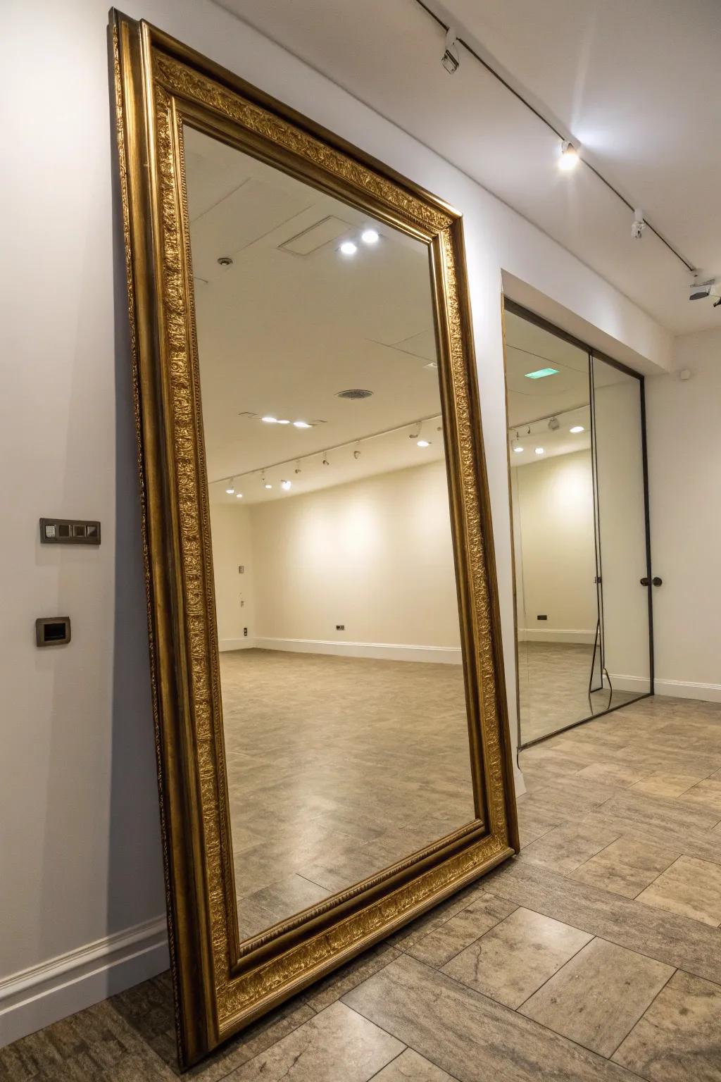 Reflectors enhance light and space.