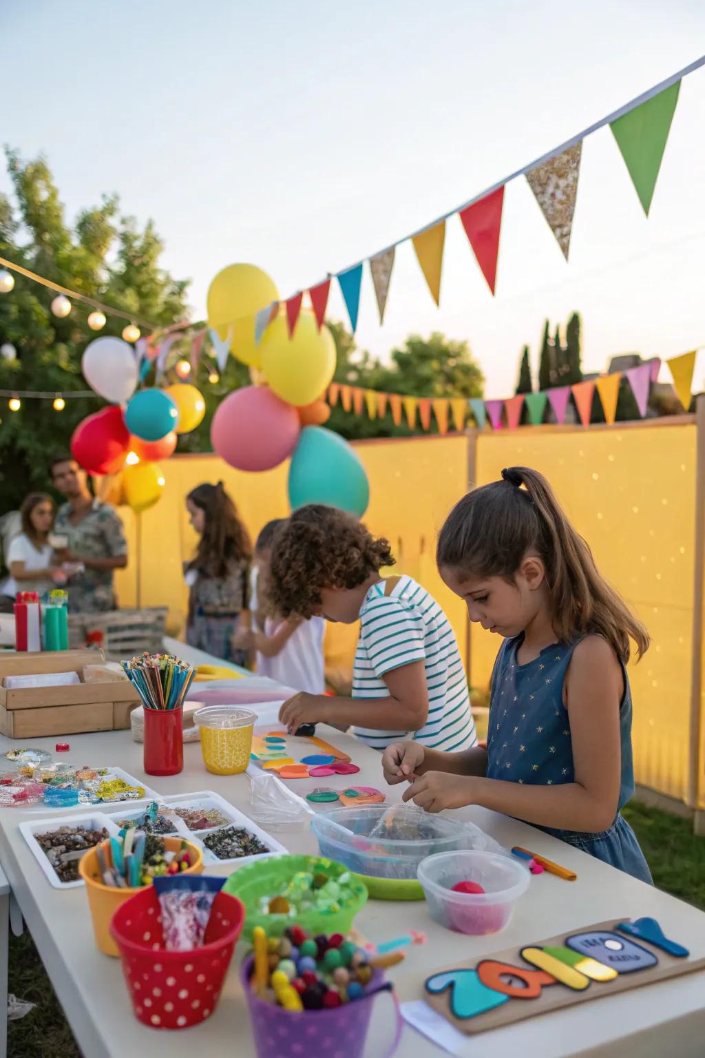 Inspire creativity with a delightful crafts area.