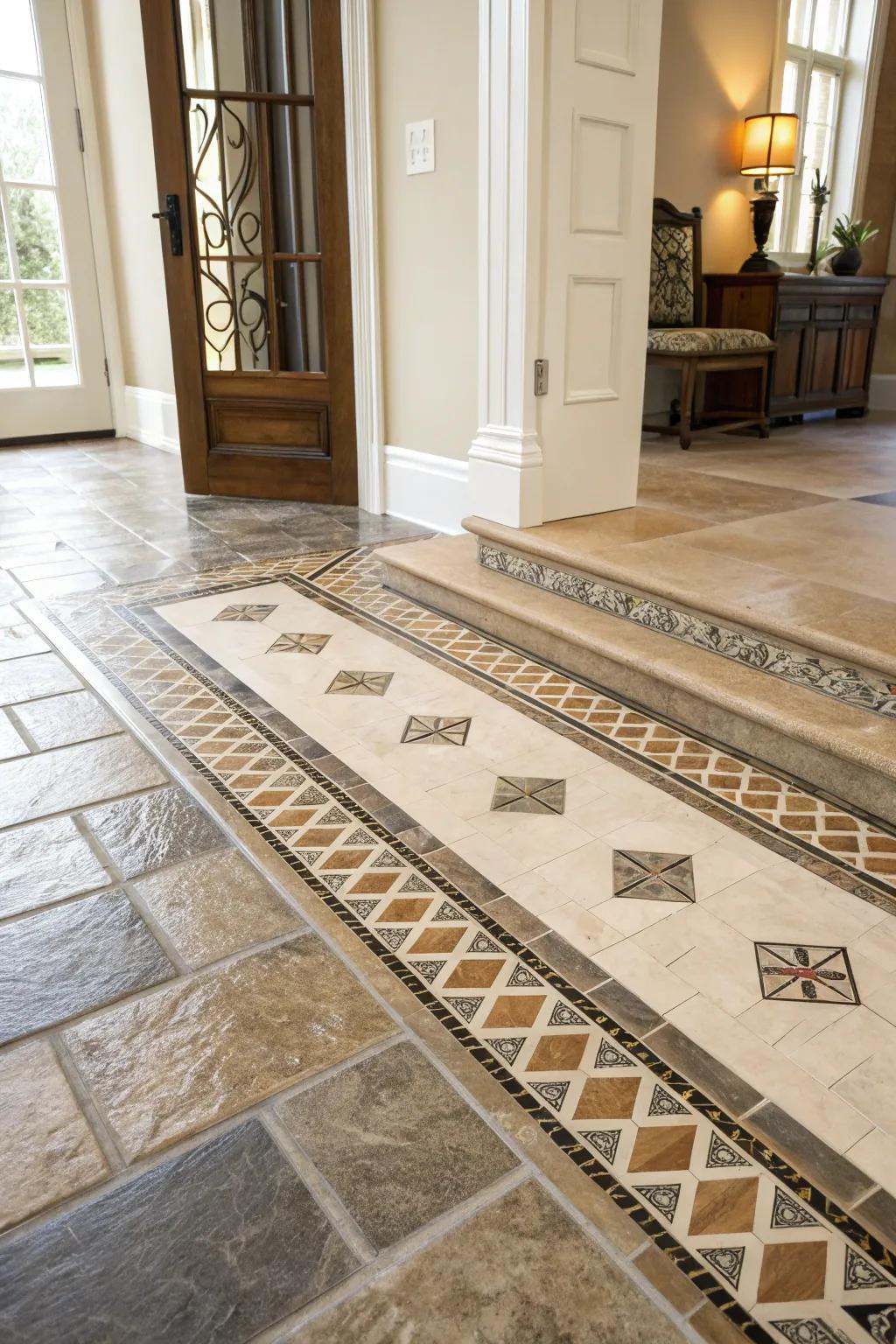 Accent borders incorporate structure and sophistication to changes.
