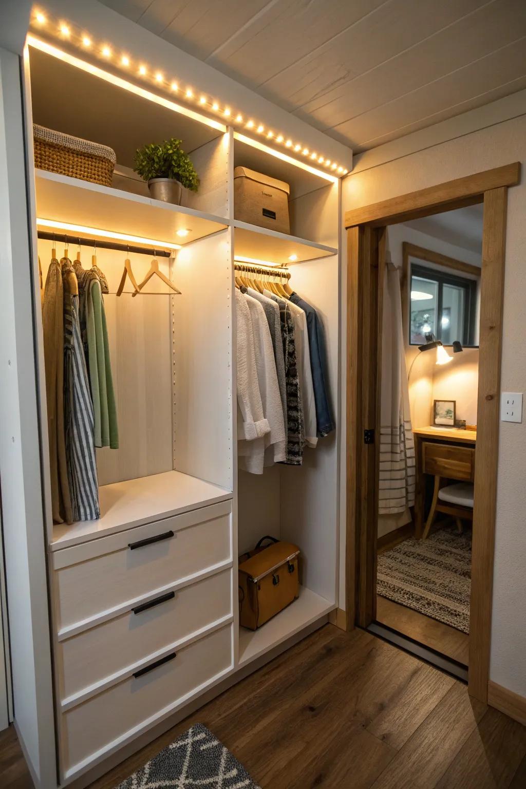 Illuminating your closet.