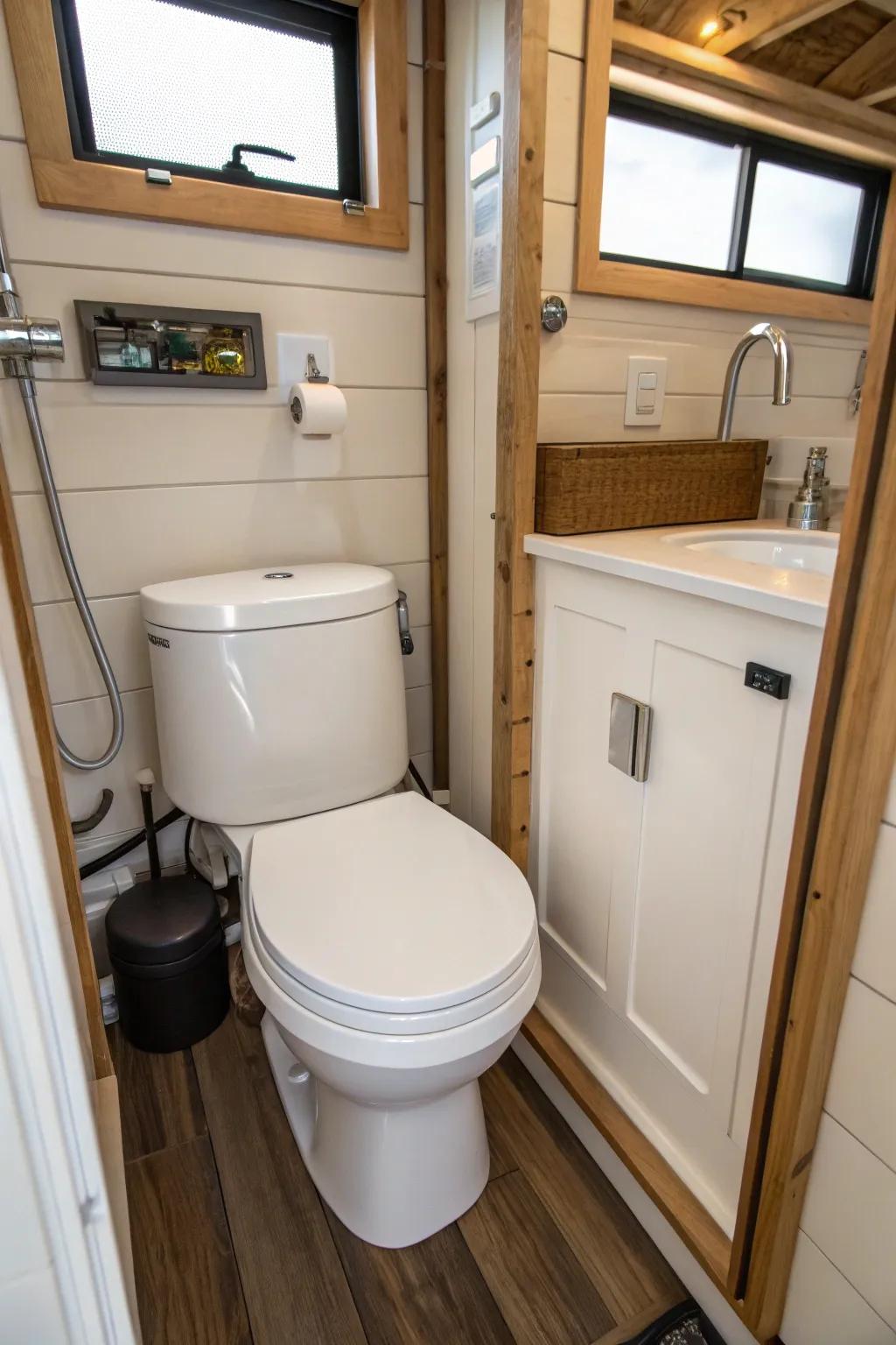 A macerating toilet offers options for where you can put it.