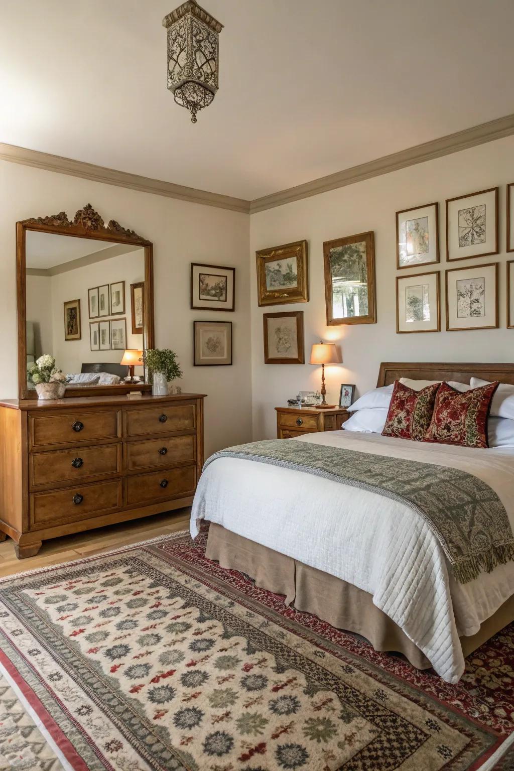 Traditional decor enhances dimension and personality.