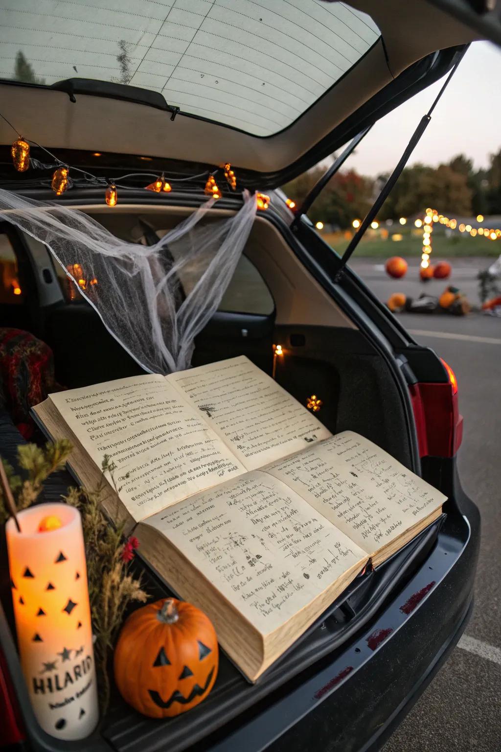 An incantation book adds authenticity and intrigue.