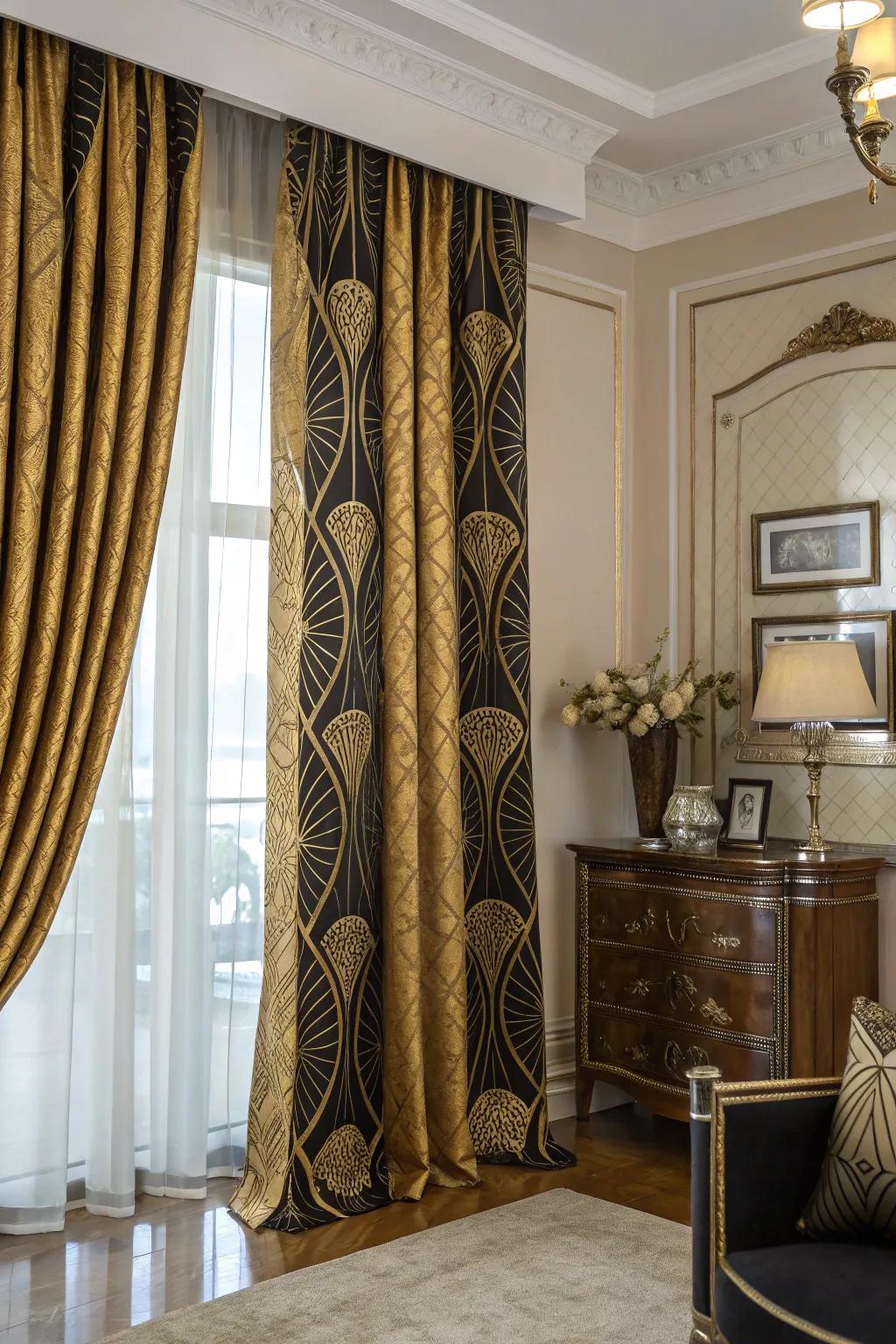 Art Deco motifs bring enduring sophistication.