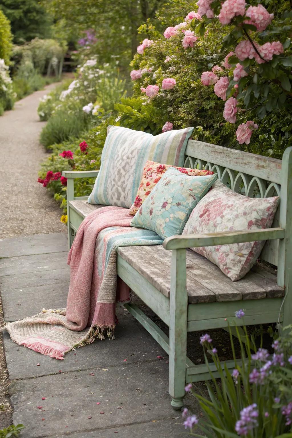 Render your garden inviting with snug seating arrangements.