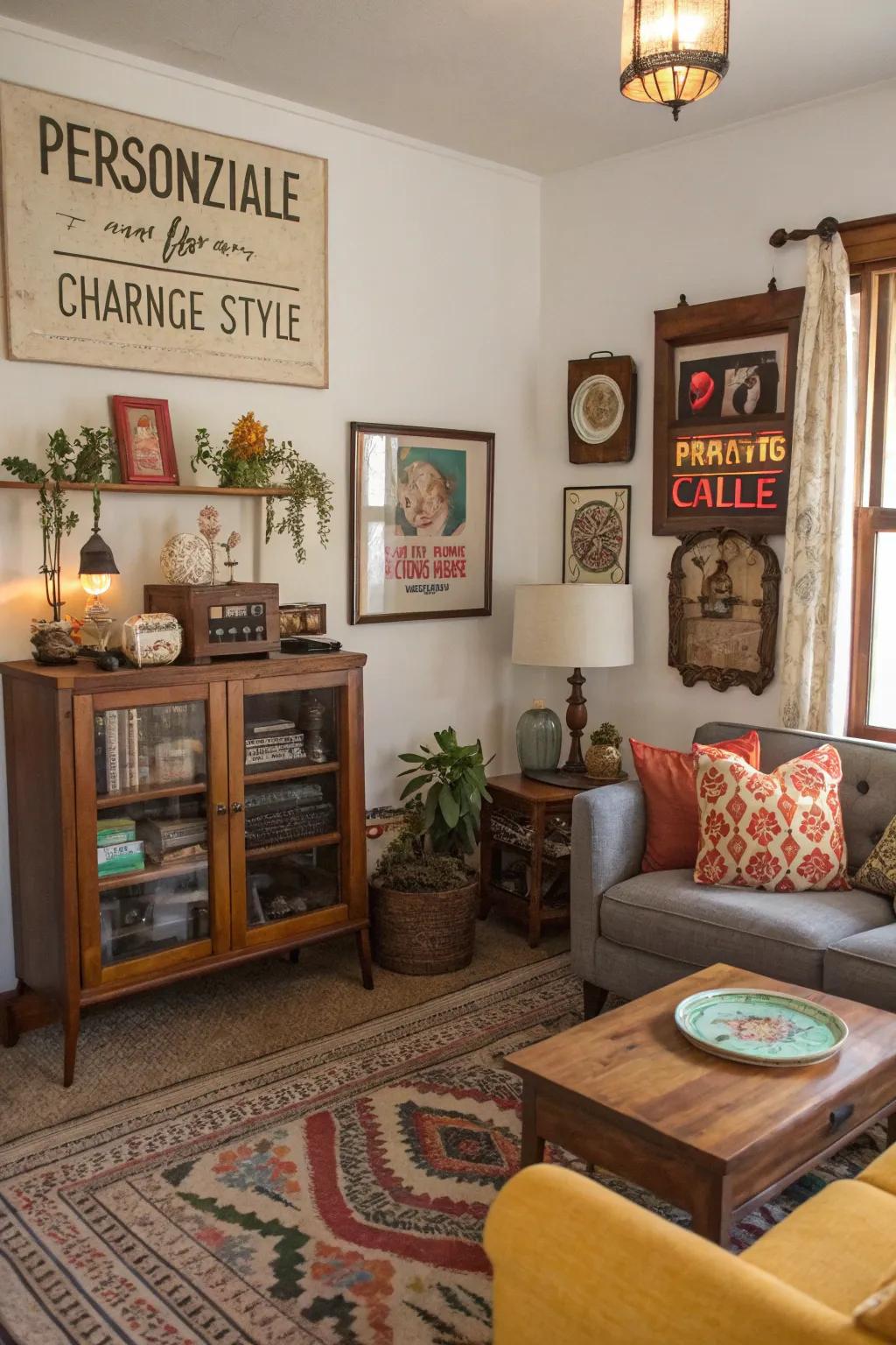 Individual touches in decor tell your unique story.
