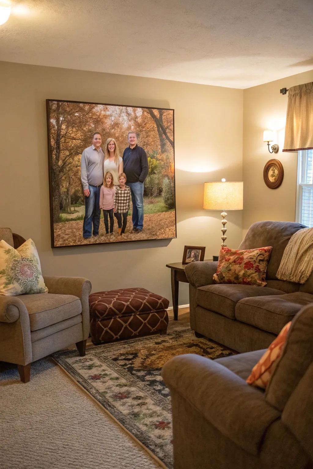 Customized art renders your decor distinctively personal.
