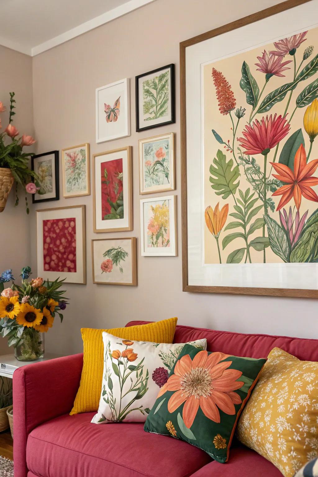 Floral art infuses life and color into your decor.