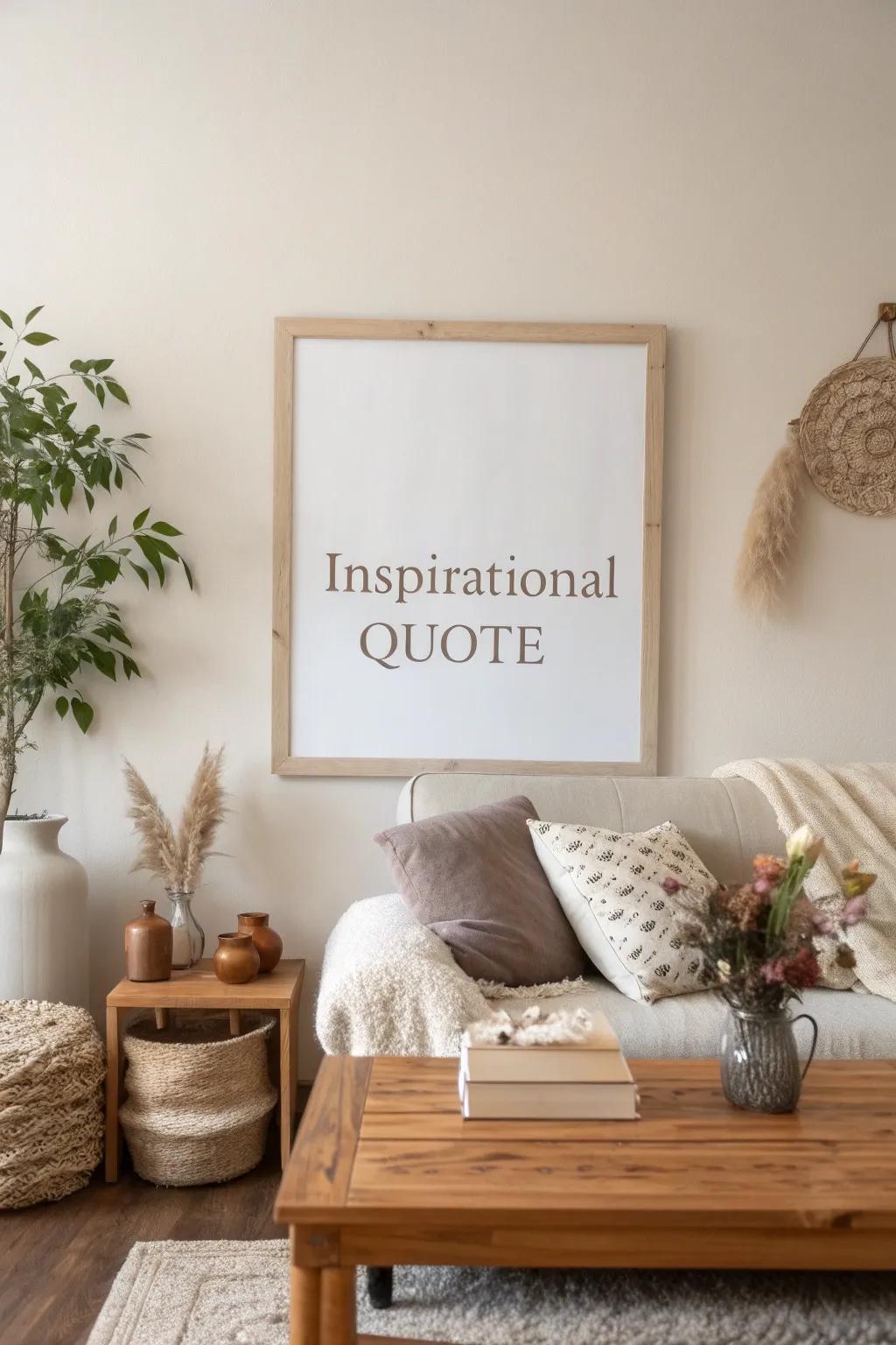 Written word posters deliver daily inspiration.