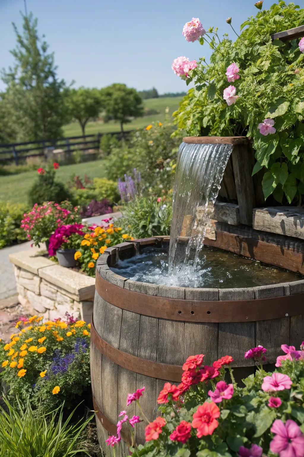 Revived materials infuse charm and personality into your waterfall.
