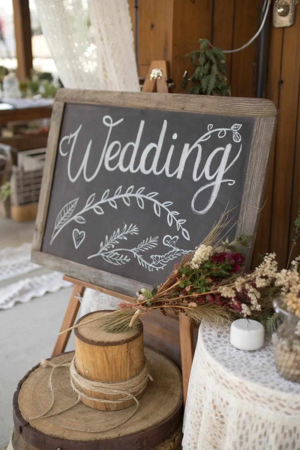 Blackboard signs introduce a hint of vintage charm and boast remarkable versatility.
