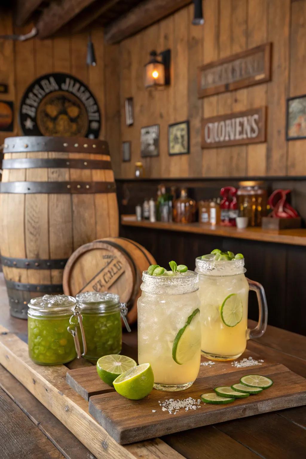 Cowboy margaritas prove an invigorating original drink.