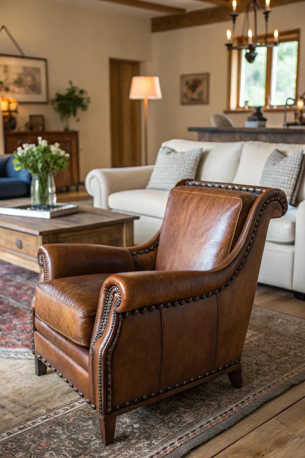 Mixing vintage and modern styles makes a striking balance.