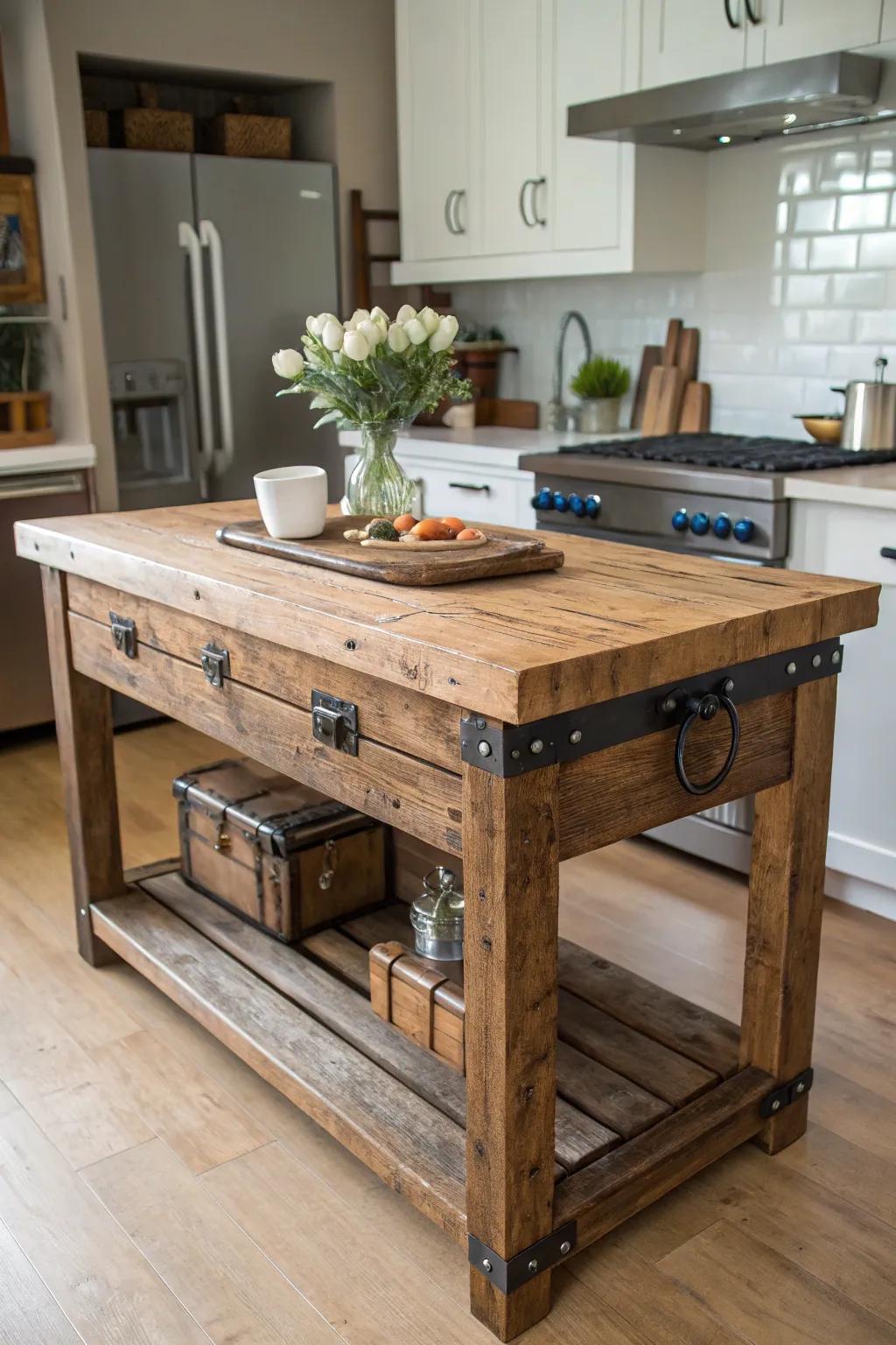 Upcycled pieces bring dimension and history to your kitchen.
