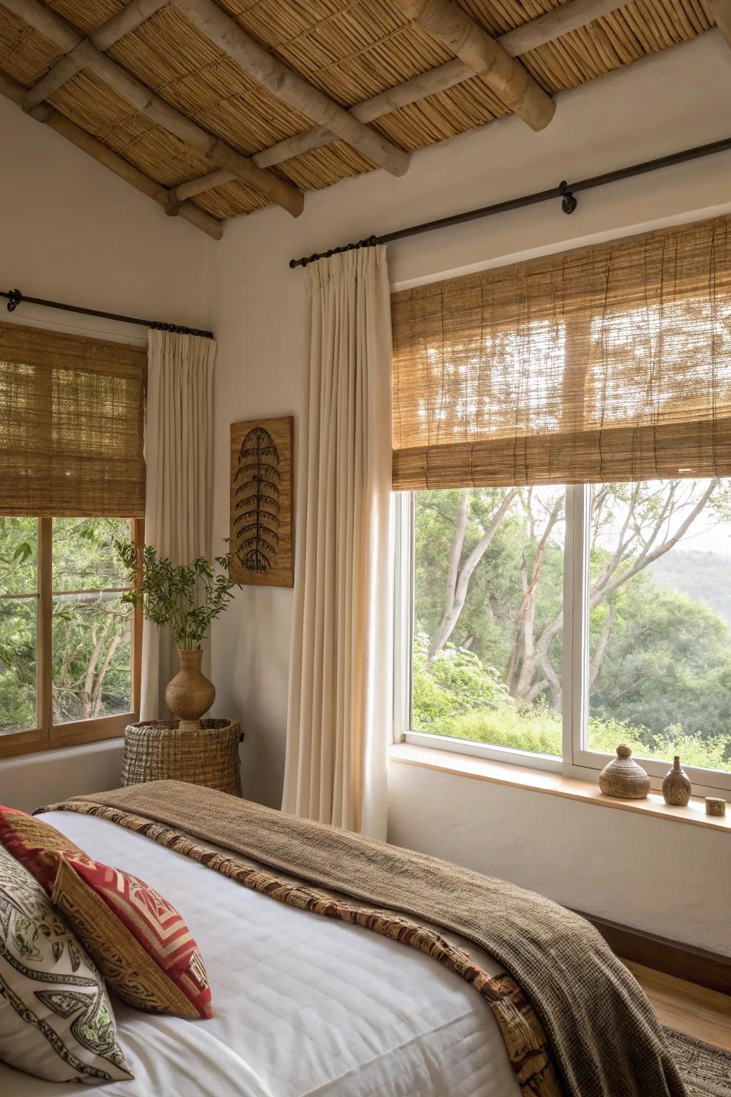 Introduce natural vibes to your space with bamboo weaves.