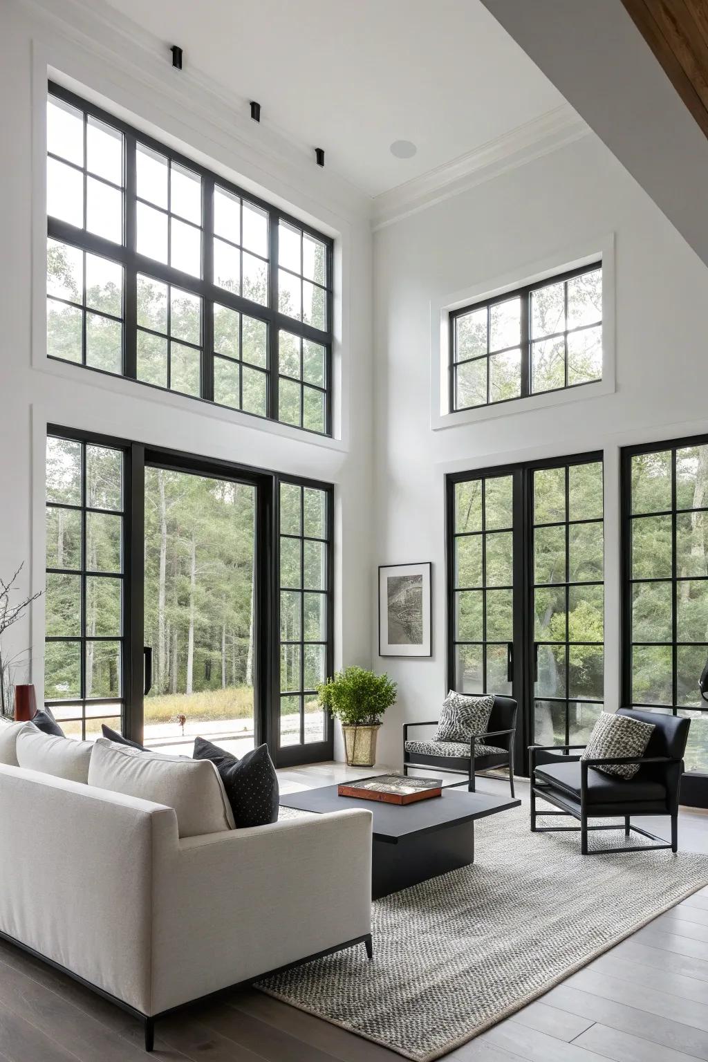 Dark edges inject a modern, contrasting panache.