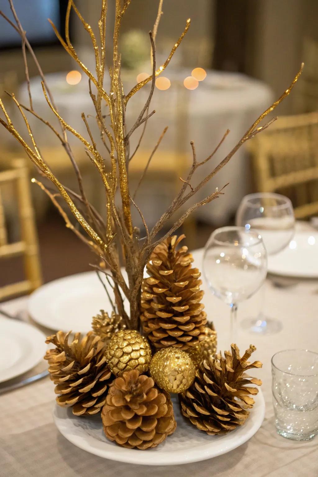 Elevate your table design using gilded touches.