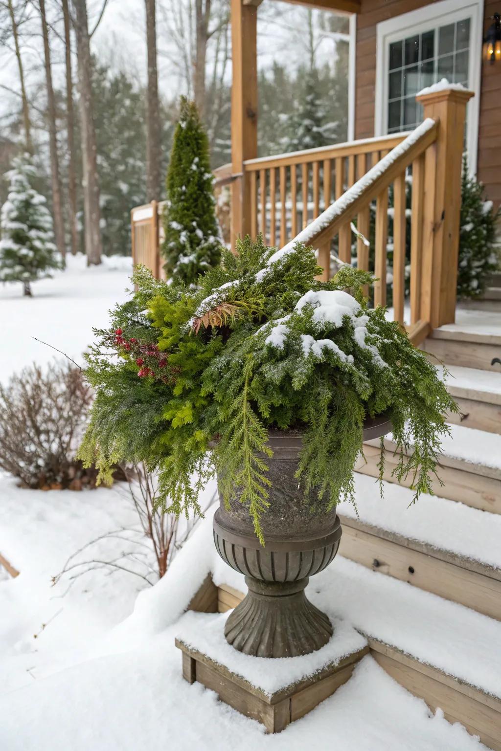 Overflowing designs create a flowing, inviting appearance.