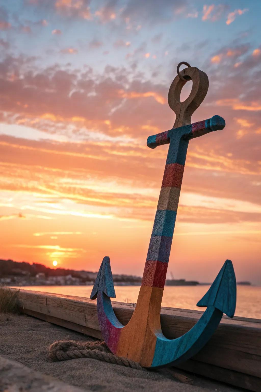 Timber buoy featuring a vibrant ombré result
